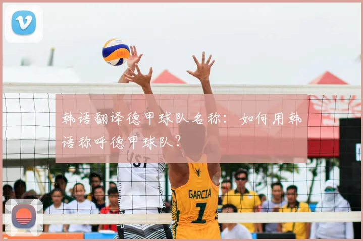 韩语翻译德甲球队名称:如何用韩语称呼德甲球队?